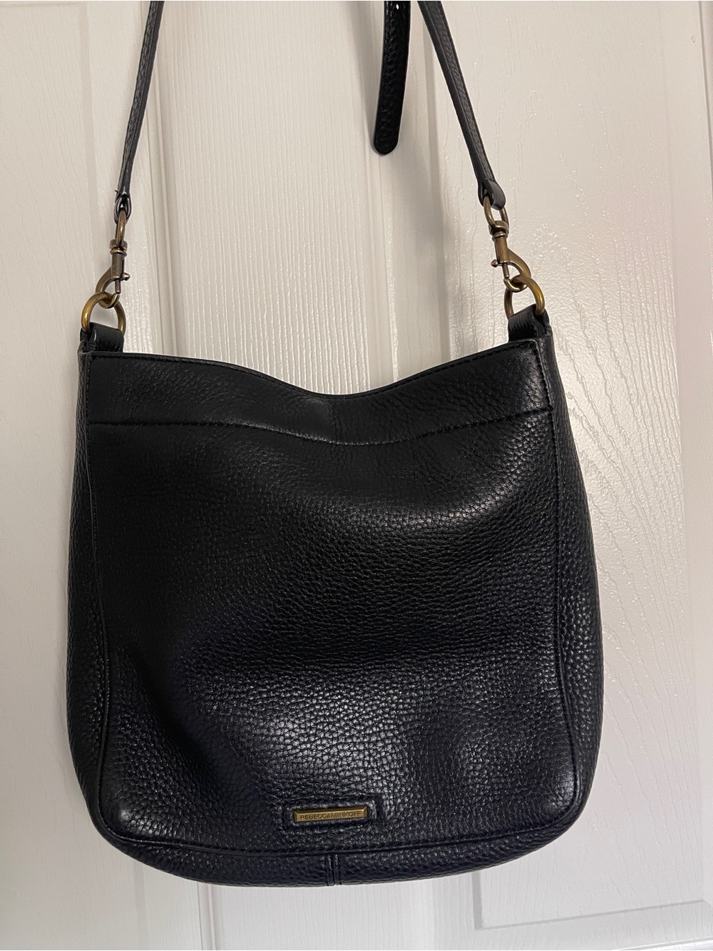 Rebecca Minkoff Black Studded Leather Crossbody Shoulder Bag - Picture 2 of 2